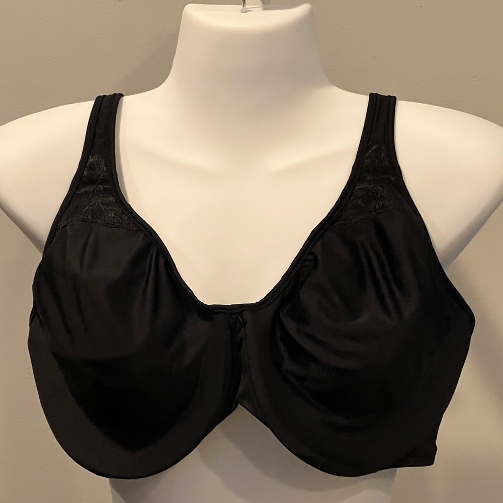 🇺🇸$3🇺🇸 Bali Elegant Black Underwire No Padding Bra 38DD EUC